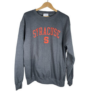 Syracuse Orange Sweatshirt Mens Large Gray NCAA College Champion Fleece Crewneck